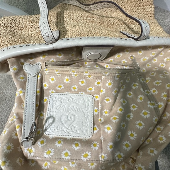 Retired Brighton Cream and Wicker Floral Tote Bag With Dustbag - Picture 14 of 16